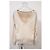 Maglione girocollo decorato Ba&sh in cotone bianco Crudo - vista 8