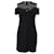 Sandro Cold Shoulder Mesh Trim Sheath Dress in Black Polyester  ref.1418356