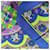 Sciarpa multicolore blu e viola di Gianni Versace  - vista 6