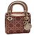 Borsa Lady Dior Mini Dior Rosa con Paillettes