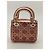 Borsa Lady Dior Mini Dior Rosa con Paillettes - vista 4