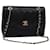 Chanel Matelassé Preto Couro  ref.1418629