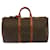 Louis Vuitton Keepall 50 Marrom Lona  ref.1418668