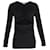 Victoria Beckham Top elasticizzato con arricciature ritagliate in cotone nero  ref.1418681