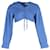 Autre Marque Christopher Esber Long Sleeve Cropped Top in Blue Polyester  ref.1418721