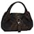 FENDI Zucca Canvas Spy bag Hand Bag Brown Black Auth yk12800 Cloth  ref.1419072