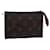 Toilette Poche Monogram Louis Vuitton 15 Pochette M47546 Auth LV 76908 Monogramme  ref.1419083