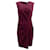 Lanvin Burgundy Sleeveless Ruched Dress Red Cotton  ref.1419162