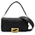 Fendi Black Zucca Embossed Baguette Satchel Leather Pony-style calfskin  ref.1419234