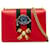 Gucci Red Web Peony Shoulder Bag Leather Pony-style calfskin  ref.1419235