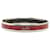 Hermès Red Narrow Caleche Enamel Bangle Silvery Metal Platinum  ref.1419254