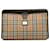 Burberry Brown Vintage Check Canvas Clutch Beige Cloth Cloth  ref.1419262