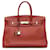 Hermès Rouge Togo Birkin 35 Cuir Veau façon poulain Marron  ref.1419268