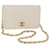 CHANEL Borsa a tracolla con catena Matelasse Pelle Bianca CC Auth 77207 Bianco  ref.1419374