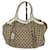 Gucci Sukey Large Monogram GG Canvas White Hand Bag Tote Brown Cloth  ref.1419449