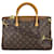 Louis Vuitton Pallas MM Monogram Canvas & Brown Leather Tote Shoulder Bag Occasion Toile Marron  ref.1419462