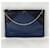 Boy Chanel Pochette zippée en cuir d'agneau matelassé noir bleu grande taille avec chaîne ajoutée  ref.1419470