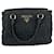 Prada Nappa Gaufre Bolsa Crossbody de Ombro em Couro Preto  ref.1419499