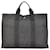 Hermès Hermes Toile Herline MM Tote Canvas Einkaufstasche in gutem Zustand Grau Leinwand  ref.1419516