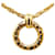 Chanel Chanel Vintage Circle Logo Gold Plated Necklace Metal Necklace in Very Good Golden  ref.1419518