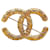 Chanel Vintage Coco Mark Brooch Gold Plated in Good Condition Golden Metal  ref.1419522