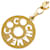 Chanel Round Plate Logo Chain Necklace Metal Necklace in Excellent condition Golden  ref.1419523