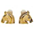 Hermès Hermes Cheval Horse Head Large Earrings Gold Plated in Very Good Condition Golden Metal  ref.1419524