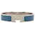 Hermès Brazalete Hermes Click Clack H PM Plata Azul Metal en Muy Buen Estado  ref.1419535