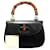 Gucci Leder Bambus Handtasche Leder Handtasche 000 2684 in guter Kondition Schwarz  ref.1419581