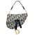 Dior Oblique Mini Saddle Bag aus Canvas in sehr gutem Zustand Blau Leinwand  ref.1419610