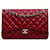 Chanel Red Jumbo Classic Kaviar gefütterte Klappe Rot Leder  ref.1419761