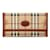 Carteira com três dobras Burberry Brown Haymarket Check Marrom Bege Lona Pano  ref.1419793