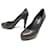 ZAPATOS CHANEL PUMPS G27499 PIEL PATINA MARRÓN NEGRO 38 bombas de zapatos Cuero  ref.1419834