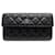 NEUF PORTEFEUILLE CHANEL TIMELESS LOGO CC EN CUIR MATELASSE NOIR WALLET  ref.1419840