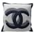 NEW CHANEL CC LOGO CUSHION IN WOOL AND CASHMERE NEW WOOL CASHMERE PILLOW  ref.1419882