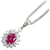 & Other Stories Platinum Pt900 Pt850 Ruby 0.99ct Diamond 0.18ct Necklace in Pristine Condition Silvery Metal  ref.1419947