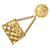 Broche Swing Coco Mark Vintage da Chanel Banho de Ouro em Muito Bom Estado Dourado Metal  ref.1419974