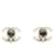 Boucles d'oreilles clip Chanel CC Turnlock Boucles d'oreilles en métal en bon état Argenté  ref.1419988