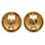 Pendientes Chanel CC con clip Pendientes de metal en muy bueno Dorado  ref.1420002