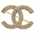 Chanel Chanel Vintage Coco Mark Rhinestone Brooch Gold Plated Metal Brooch in Very Good Golden  ref.1420008