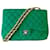 Chanel Timeless / Classic crossbody Green Cotton  ref.1420105