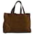 CHANEL Tote Bag Suede Brown CC Auth bs14773  ref.1420128