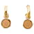 Fendi Karligraphy Drop Earrings Golden Metal  ref.1420227