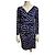 Diane Von Furstenberg DvF Bentley gerafftes Kleid mit Polka Dots Schwarz Weiß Blau