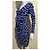 Diane Von Furstenberg DvF Bentley gerafftes Kleid mit Polka Dots Schwarz Weiß Blau - Ansicht 2