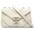 White Chanel CC Chevron Flap Shoulder Bag Leather  ref.1420347