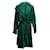 Autre Marque vintage Vert Foncé Farinae Iridescent Trench Coat Taille US S/M Synthétique  ref.1420356