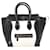 Céline CELINE Luggage Mini shopper Bolsa de couro preta × branca Preto  ref.1420400