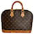 LOUIS VUITTON Vintage Alma PM Monogram Hand Bag Brown Cloth  ref.1420596