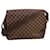 LOUIS VUITTON Shelton MM Damier Ebene Briefcase Attache Brown Cloth  ref.1420640